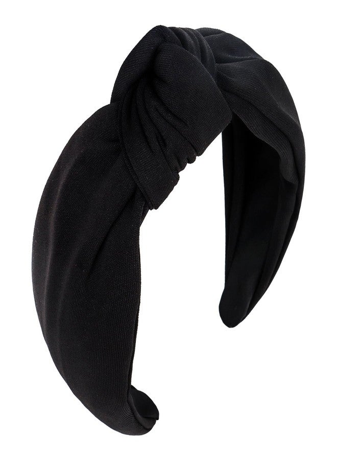 ACO-UINT Black Headbands for Women Knotted Head Bands, Large Head Bands for Women's Hair Wide Headband, Thick Headband Womens Fashion Head Band Hair Accessories for Women - Image 1